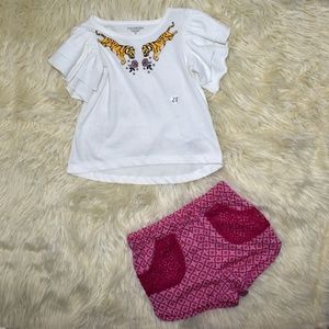 Toughskins Girls Blouse & Shorts